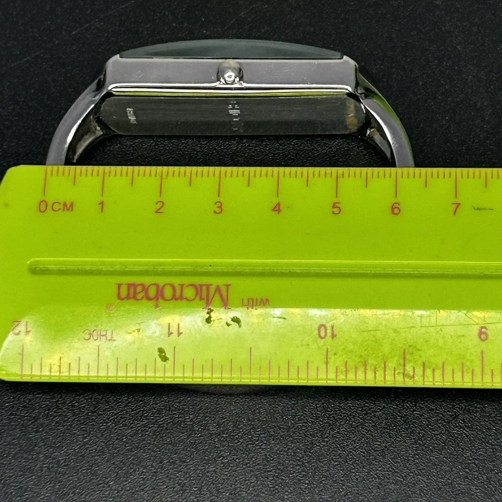 Chico's Silver Tone Rectangular Bracelet Watch Quartz Japan Movement Womens